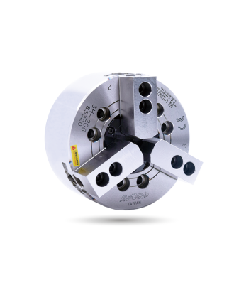 3H-206A5 Plato Hidraulico Autocentrante de 3 Mordazas con pasaje y adaptador A5 3H-206A5