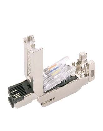 6GK1901-1BB10-2AA0 Industrial Ethernet FastConnect RJ45 Plug 180 2x2, conector RJ45 (10/100 Mbits/s) con caja de metal robusta y sistema de conexión FC, para IE FC Cable 2x2; salida de cable a 180° 1 paquete = 1 unidad  6GK1901-1BB10-2AA0