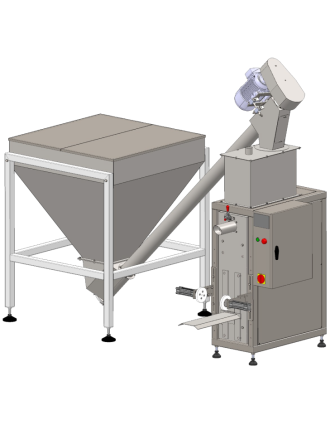 IEKLF-50L Máquina envasadora de bolsas con válvula marca IE-MAT modelo IEKLF-50L